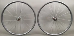 H Plus Son H + Plus Son Hydra Grey Rims Track Fixed Gear Bike Wheelset Phil Wood Hubs 32h
