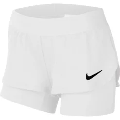 Nike Girl's Court Dri-Fit Flex Shorts (White)
