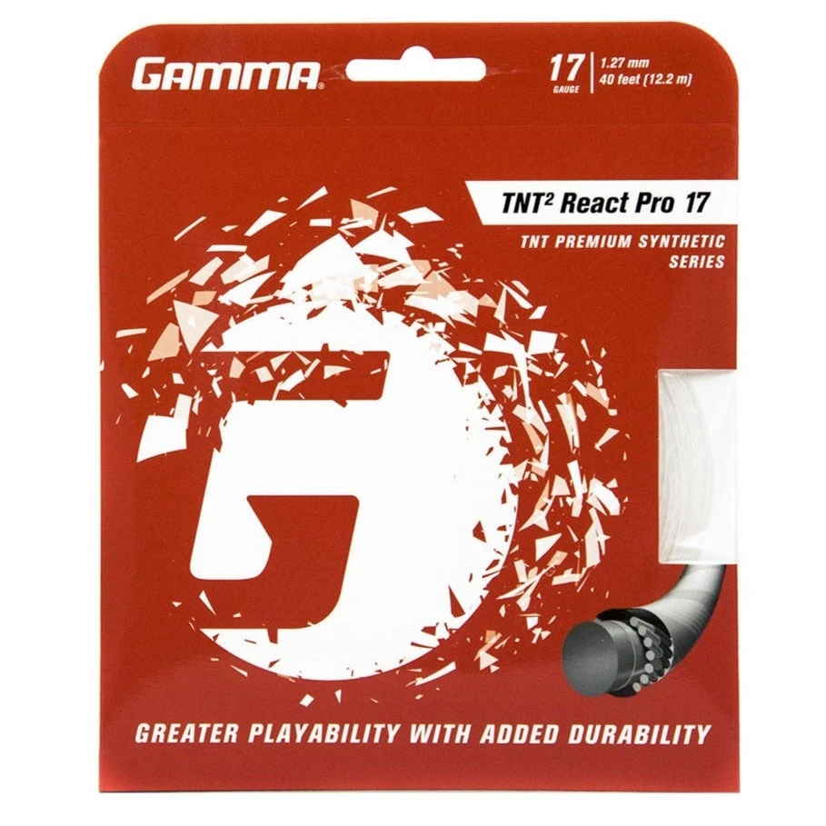 Gamma TNT2 React Pro 17/1.27 Tennis String (White) 1 Gamma TNT2 React Pro 17/1.27 Tennis String (White)