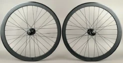 H Plus Son H PLUS + SON SL42 BLACK FIXED GEAR Track WHEELSET GRAN COMPE HUBS