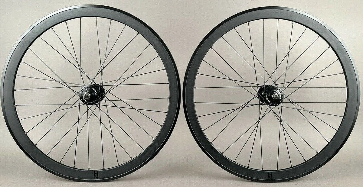 H Plus Son H PLUS + SON SL42 BLACK FIXED GEAR Track WHEELSET GRAN COMPE HUBS 1 H Plus Son H PLUS + SON SL42 BLACK FIXED GEAR Track WHEELSET GRAN COMPE HUBS