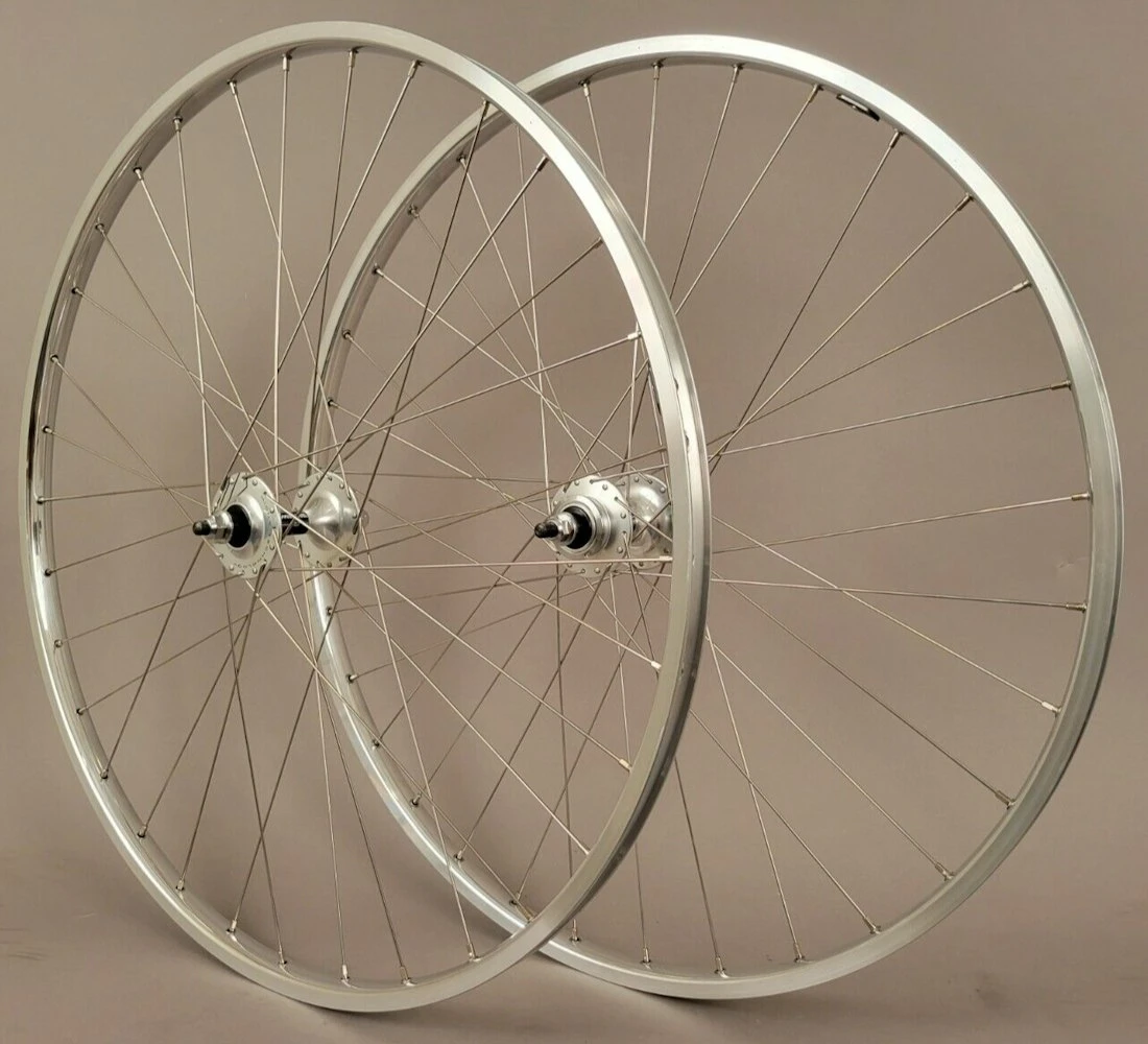 H Plus Son H + PLUS SON TB14 Silver MICHE Track Hubs Fixed Gear Wheels Wheelset FX/FX 32H 2 H Plus Son H + PLUS SON TB14 Silver MICHE Track Hubs Fixed Gear Wheels Wheelset FX/FX 32H - Image 2