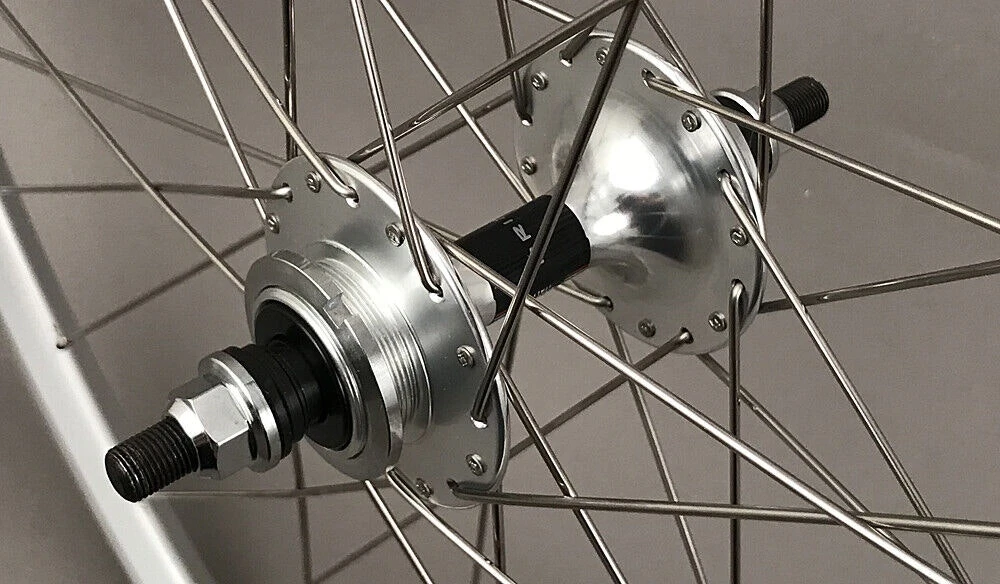 Velocity A23 Silver Rims Miche Pista Hubs Single Speed Track Bike Wheelset Fx/fx 6 Velocity A23 Silver Rims Miche Pista Hubs Single Speed Track Bike Wheelset Fx/fx - Image 6