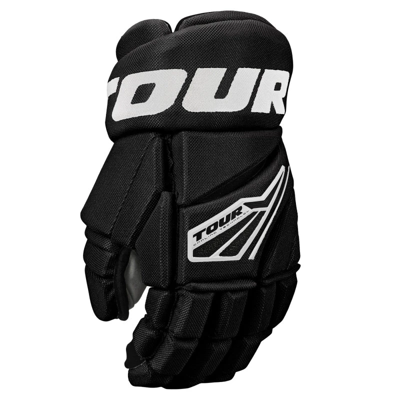 Tour Code 3 Hockey Gloves Black/White 1 Tour Code 3 Hockey Gloves Black/White