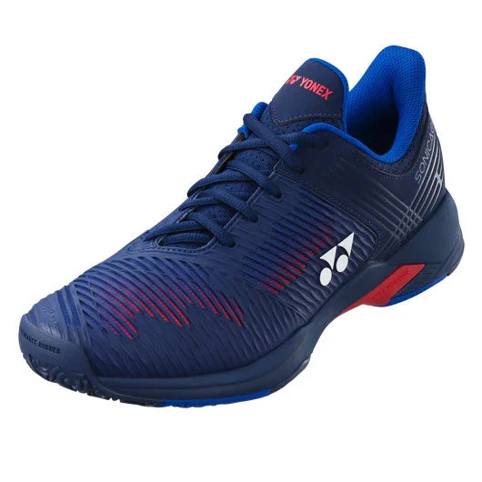 Yonex Power Cushion Sonicage 2 Wide Men's Tennis Shoe (Navy/Red) 2 Yonex Power Cushion Sonicage 2 Wide Men's Tennis Shoe (Navy/Red) - Image 2
