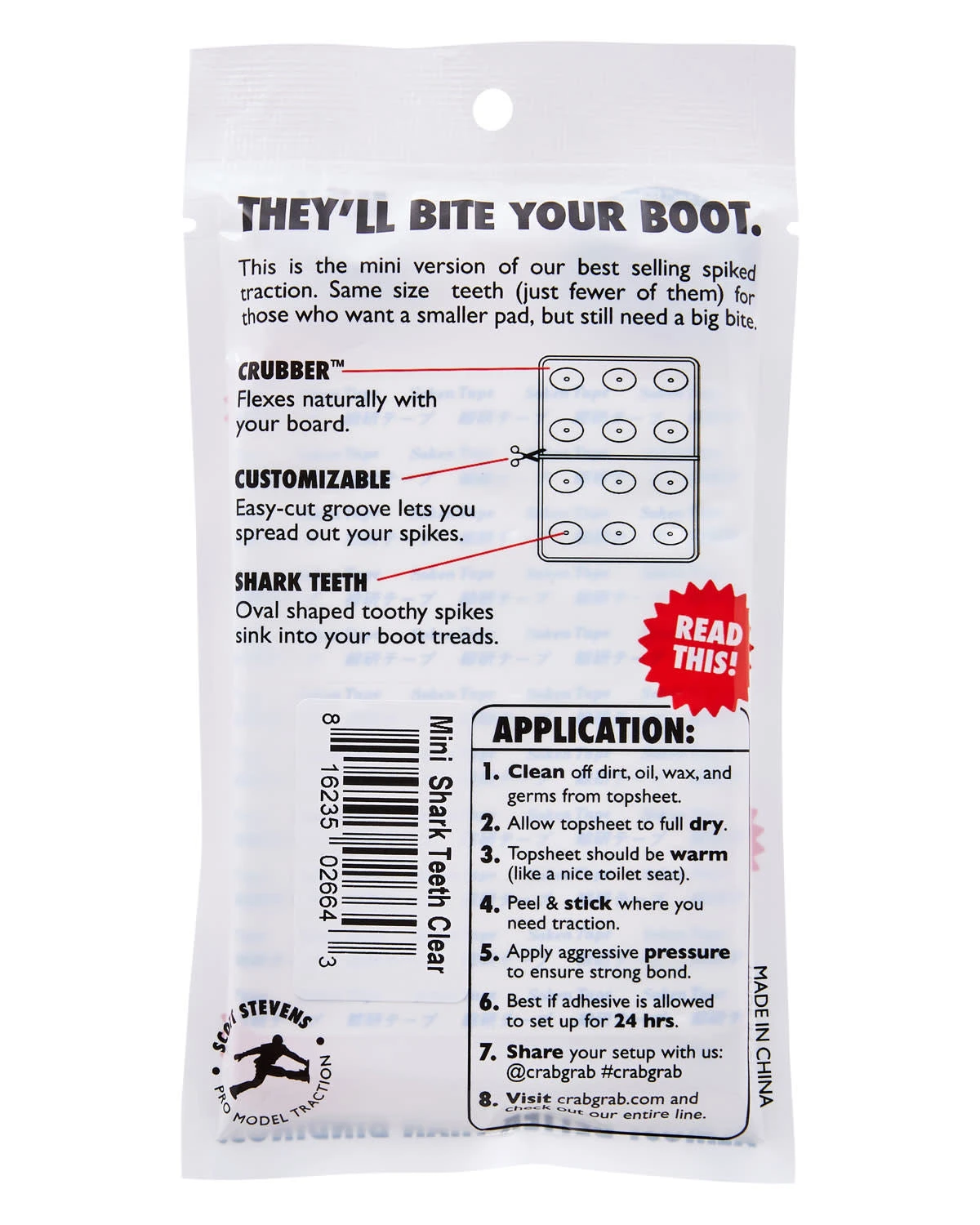Crab Grab Mini Shark Teeth Traction Pad 3 Crab Grab Mini Shark Teeth Traction Pad - Image 3