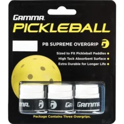Gamma Pickleball Supreme Overgrip 3 Pack (White)