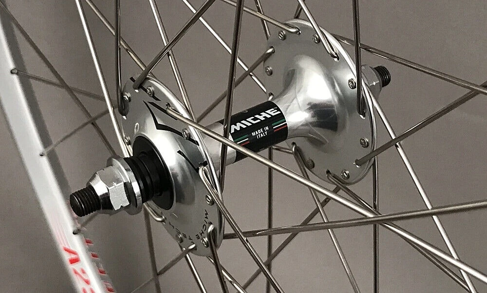 Velocity A23 Silver Rims Miche Pista Hubs Single Speed Track Bike Wheelset Fx/fx 5 Velocity A23 Silver Rims Miche Pista Hubs Single Speed Track Bike Wheelset Fx/fx - Image 5